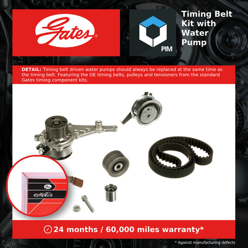 Timing belt water pump kit - belt,
