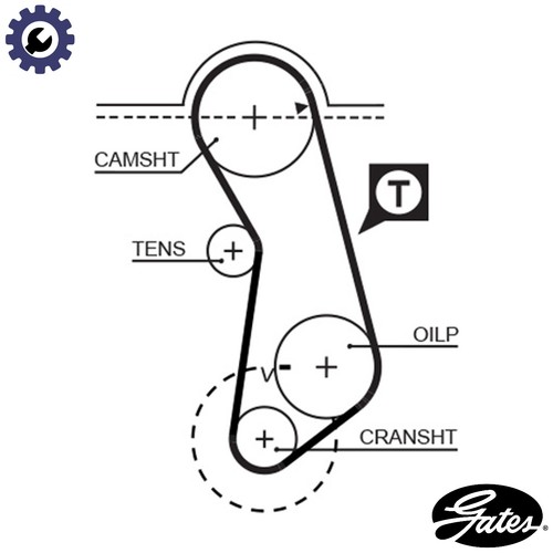 Timing belt 5016 for - timing, vw